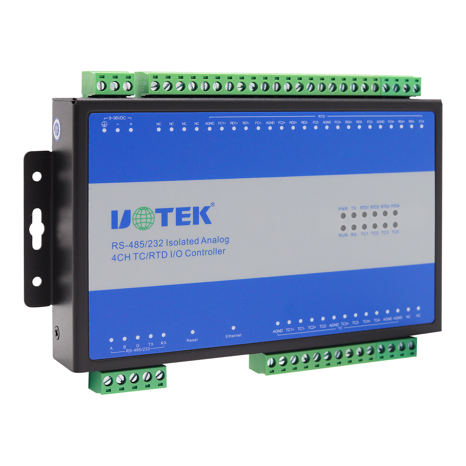 RS-485/232/以太網(wǎng) 隔離4通道模擬量TC/RTD I/O采集器